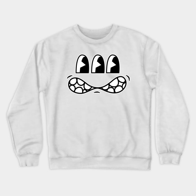 Retro Toon Eye design Crewneck Sweatshirt by Juliet & Gin